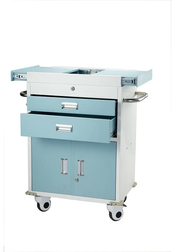 Troli ysbyty symudol plastig